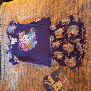 Little Girls Unicorn PJs